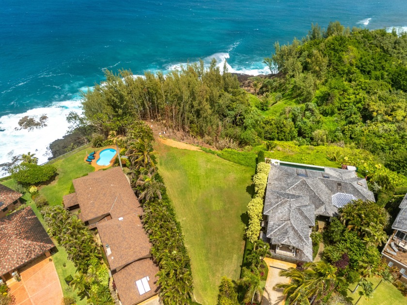 Last ocean bluff lot in Princeville, perched above iconic - Beach Lot for sale in Princeville, Hawaii on Beachhouse.com