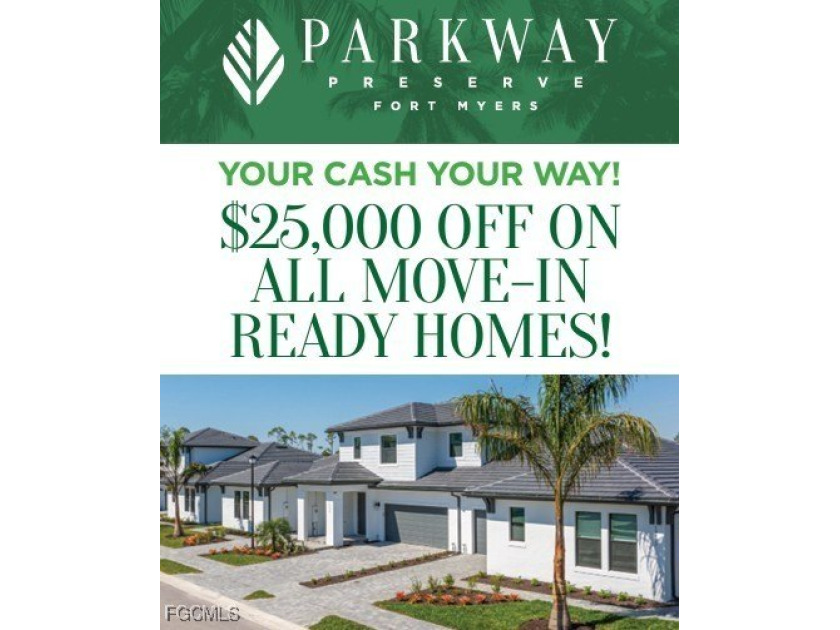 Your Cash Your Way! $25,000 OFF On All Move-In Ready Homes! - Beach Townhome/Townhouse for sale in Fort Myers, Florida on Beachhouse.com