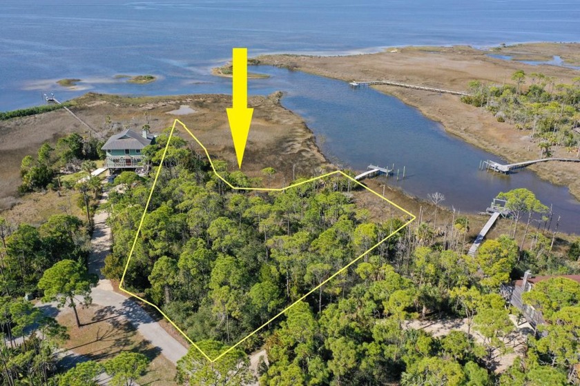 St George Plantation 1 Acre Waterfront Lot with 240' Frontage - Beach Lot for sale in St. George Island, Florida on Beachhouse.com