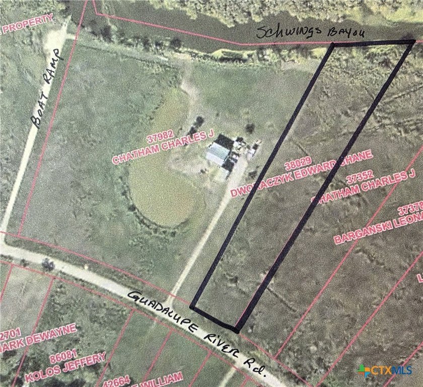 Property *backs* to Schwings Bayou!! location is near resident - Beach Lot for sale in Tivoli, Texas on Beachhouse.com