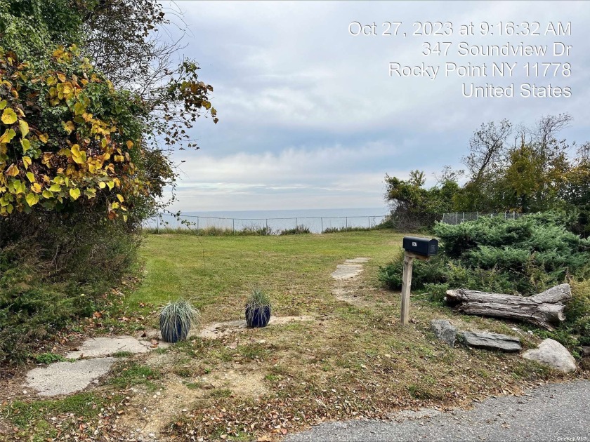 Excellent waterfront view of Long Island Sound on this vacant - Beach Lot for sale in Rocky Point, New York on Beachhouse.com