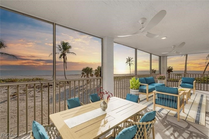 Wow! What a sunset! Positioned on the west side of the building - Beach Condo for sale in Sanibel, Florida on Beachhouse.com