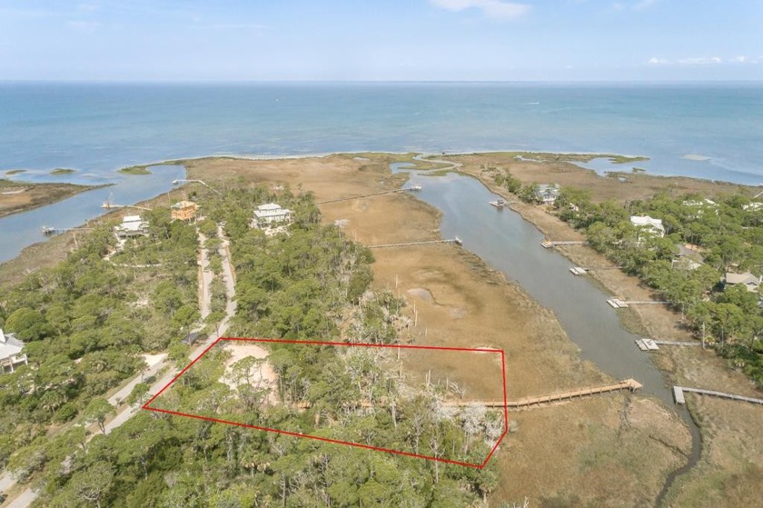 St. George Plantation Canal front lot with new dock, step down - Beach Lot for sale in St. George Island, Florida on Beachhouse.com