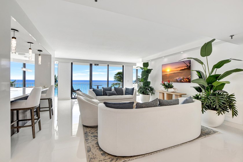 Rare, direct oceanfront views embrace this beautifully updated - Beach Condo for sale in Highland Beach, Florida on Beachhouse.com