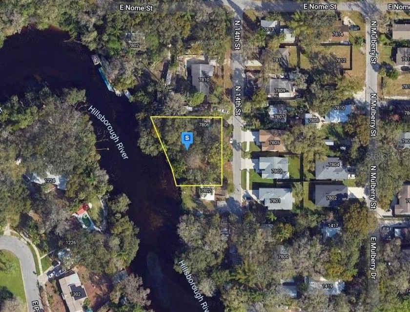 Newly listed 0.3 acre riverfront lot in the Sulphur Springs - Beach Lot for sale in Tampa, Florida on Beachhouse.com