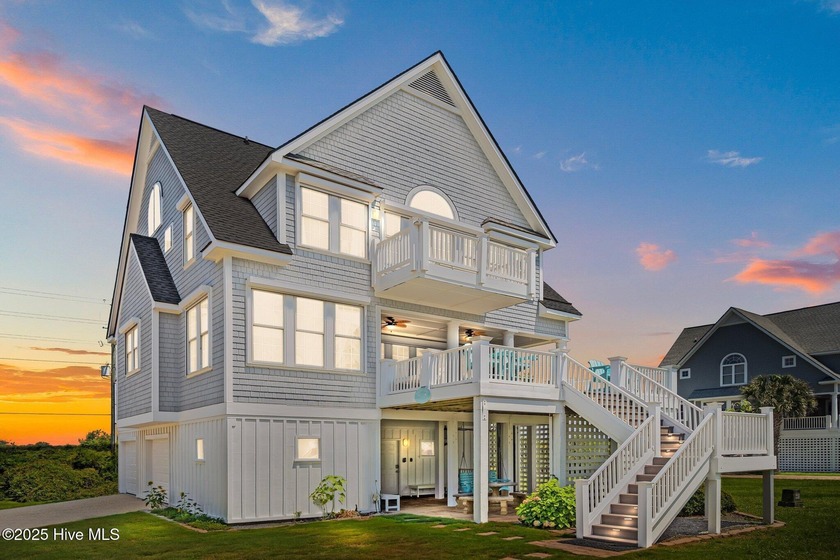 This exquisite, fully furnished oceanfront home in the coveted - Beach Home for sale in North Topsail Beach, North Carolina on Beachhouse.com