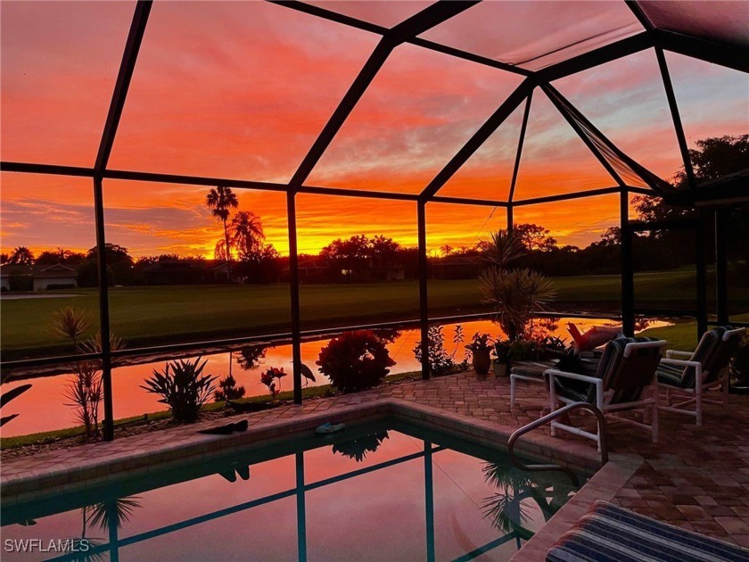 Spectacular SUNSETS from your Lanai on the lake  golf course in - Beach Home for sale in Bonita Springs, Florida on Beachhouse.com