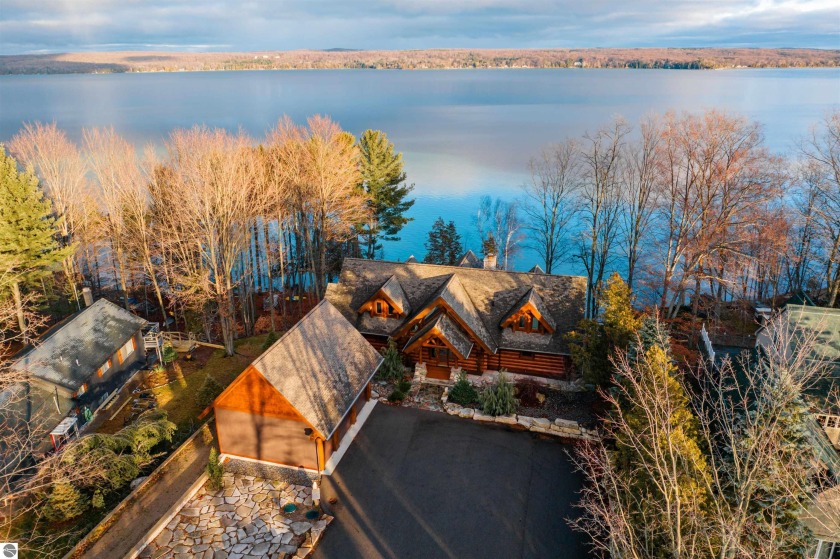 This Torch Lake custom-built, one of a kind, full-log home is - Beach Home for sale in Kewadin, Michigan on Beachhouse.com