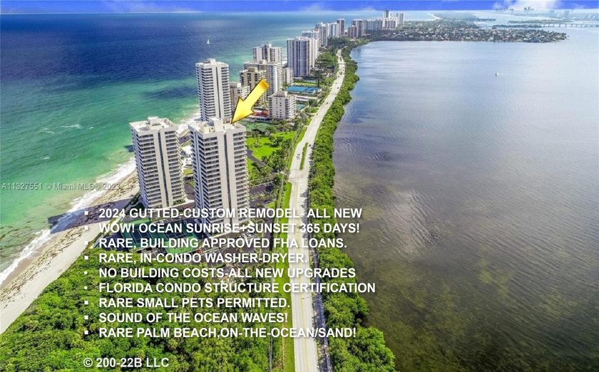 RARE, BUILDING IS APPROVED FOR FHA LOANS!! 2024 GUTTED-CUSTOM - Beach Condo for sale in Singer Island, Florida on Beachhouse.com