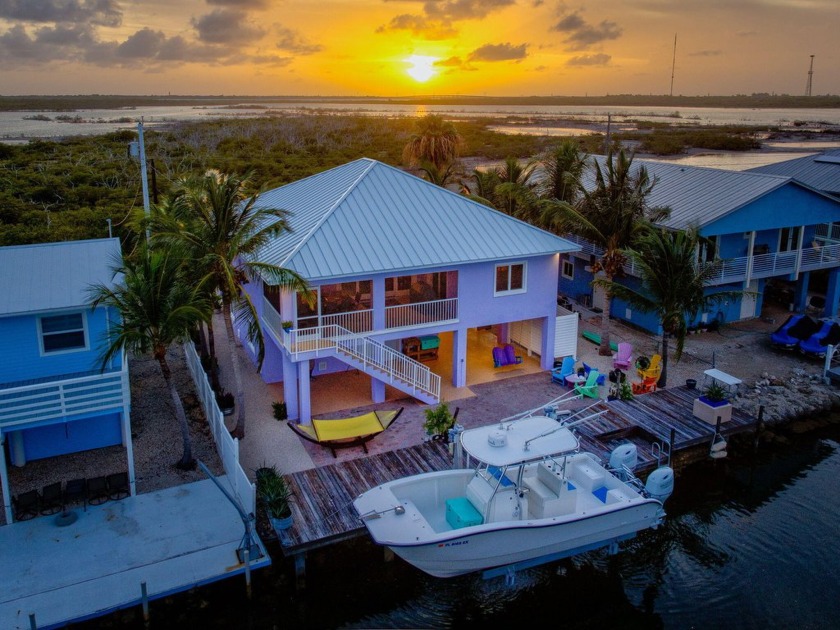 Fabulous sunset views over the salt ponds at this concrete 3 - Beach Home for sale in Ramrod Key, Florida on Beachhouse.com