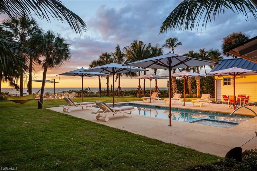 Rarely available beachfront home on almost 1/2 an acre that - Beach Home for sale in Naples, Florida on Beachhouse.com