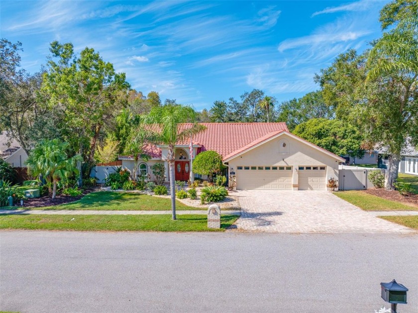 Privacy prevails in this beautiful pool home on this oversized - Beach Home for sale in Tarpon Springs, Florida on Beachhouse.com