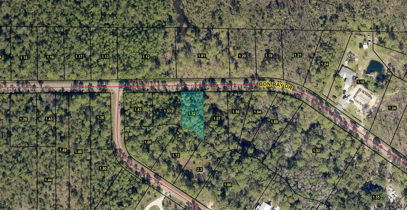 Great pie-shaped building lot in the sought after Garcon Point - Beach Lot for sale in Milton, Florida on Beachhouse.com