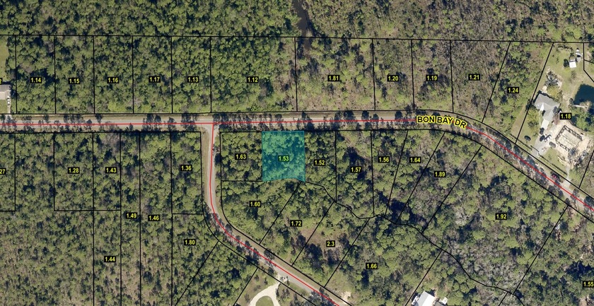Great pie-shaped building lot in the sought after Garcon Point - Beach Lot for sale in Milton, Florida on Beachhouse.com