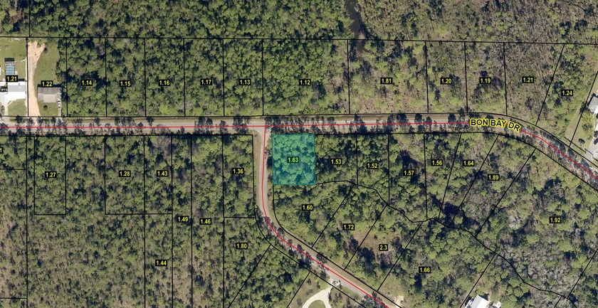 Great pie-shaped building lot in the sought after Garcon Point - Beach Lot for sale in Milton, Florida on Beachhouse.com