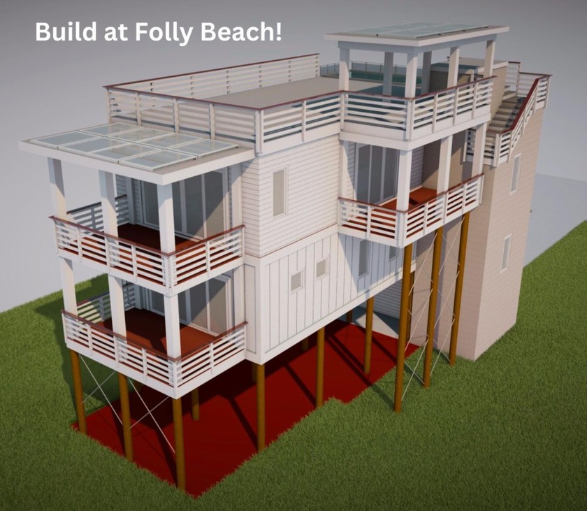 This design will maximize the lot for your Folly Beach Dream - Beach Home for sale in Folly Beach, South Carolina on Beachhouse.com