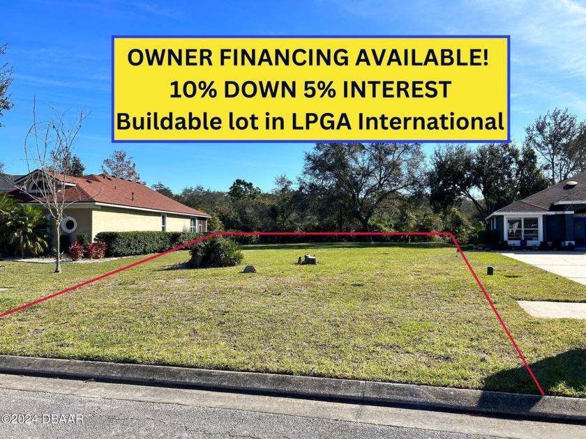 OWNER FINANCING AVAILABLE! 10% DOWN, 5% INTEREST. LPGA - Beach Lot for sale in Daytona Beach, Florida on Beachhouse.com