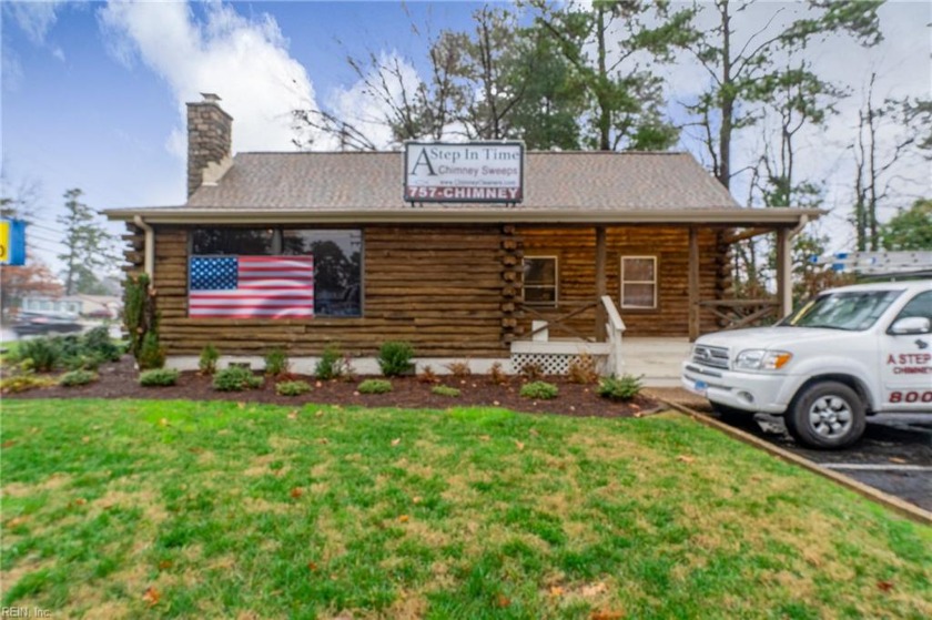 This unique log cabin styled business space in centrally located - Beach Commercial for sale in Virginia Beach, Virginia on Beachhouse.com