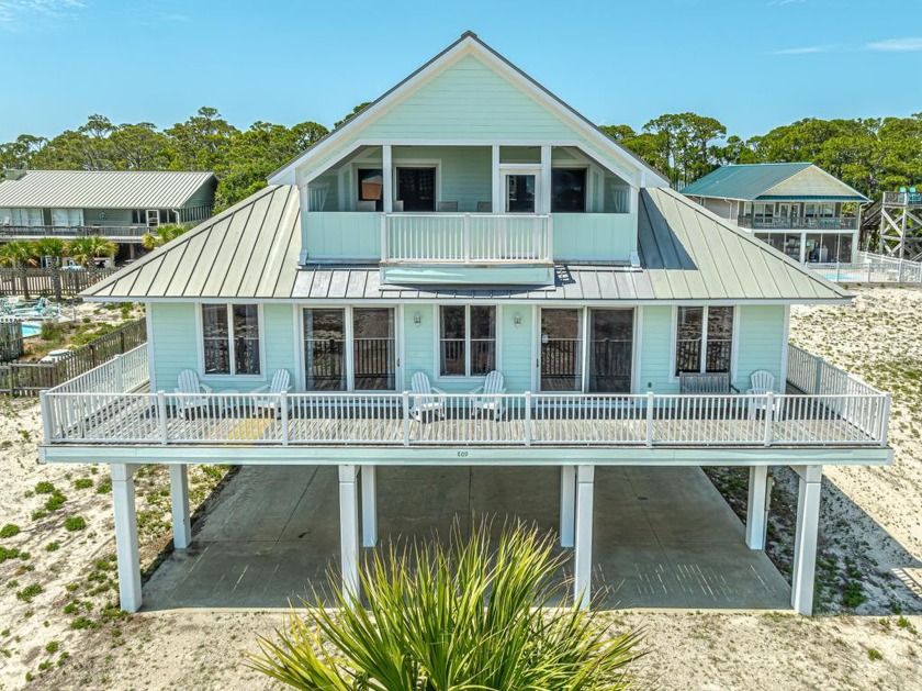 Gulf view home with private pool, many updates, easy beach - Beach Home for sale in St. George Island, Florida on Beachhouse.com