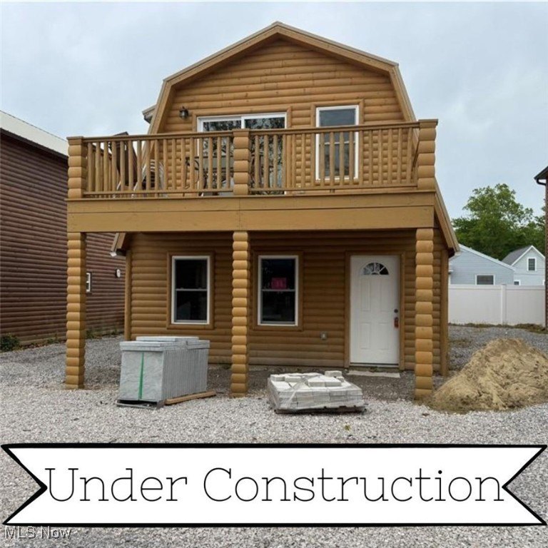 This newly built, barn-style log cabin is in the final phase of - Beach Condo for sale in Ashtabula, Ohio on Beachhouse.com