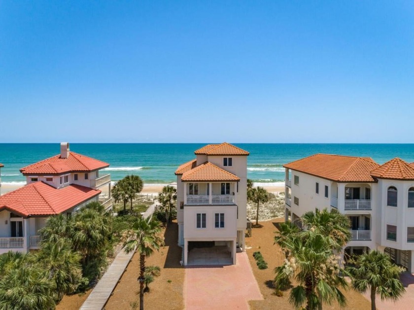 This BEACHFRONT Mediterranean home is located in the private - Beach Home for sale in St. George Island, Florida on Beachhouse.com