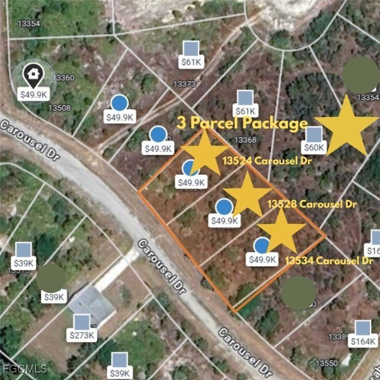 PRICE LISTED IS FOR 3 LOTS ON Prime Builder's Trio in Tropical - Beach Lot for sale in Punta Gorda, Florida on Beachhouse.com