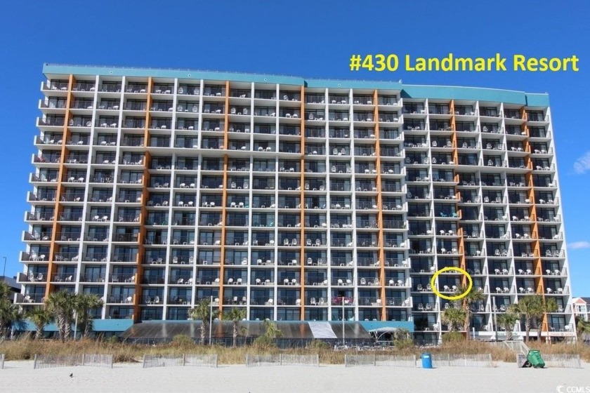 This oceanfront, studio condominium is located in the Landmark - Beach Condo for sale in Myrtle Beach, South Carolina on Beachhouse.com