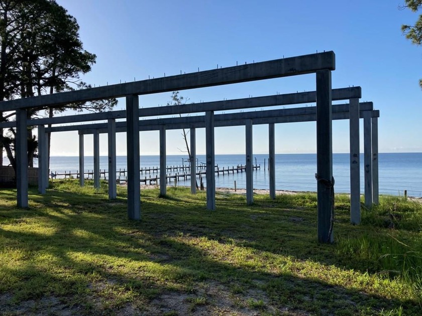 Improved BAY FRONT/GULF FRONT Lot with concrete pilings in place - Beach Lot for sale in Carabelle, Florida on Beachhouse.com