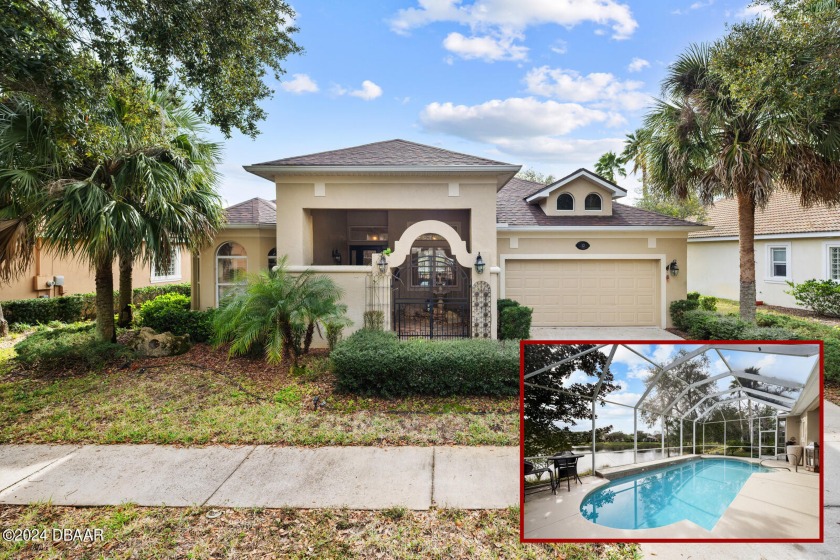 Discover the epitome of serene living in this LAKEFRONT POOL - Beach Home for sale in Palm Coast, Florida on Beachhouse.com