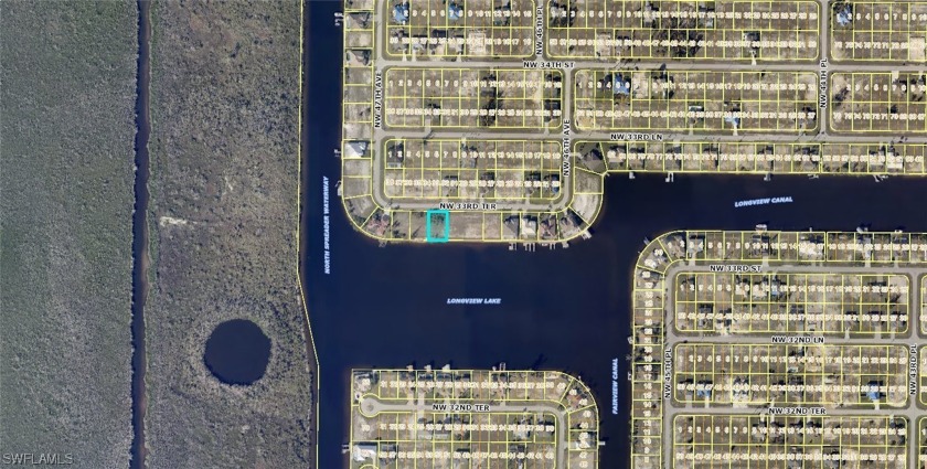 BEAUTIFUL SOUTH exposure  VIEW on Longview LAKE !!! GULF Access - Beach Lot for sale in Cape Coral, Florida on Beachhouse.com