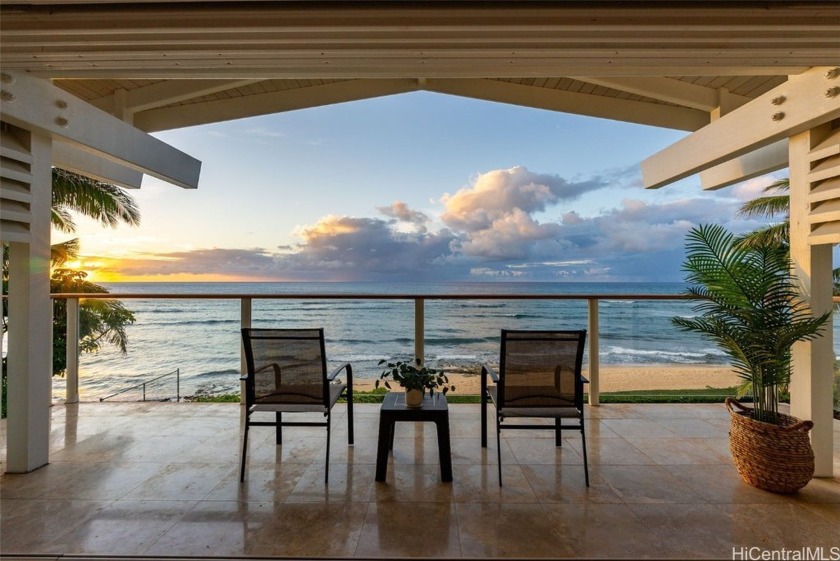 This spectacular ocean front sits at the tip of Sunset Point - Beach Home for sale in Haleiwa, Hawaii on Beachhouse.com