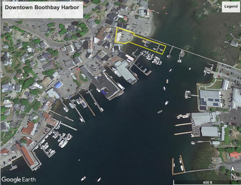 Abutting Boothbay Harbor's iconic footbridge, this downtown - Beach Lot for sale in Boothbay Harbor, Maine on Beachhouse.com