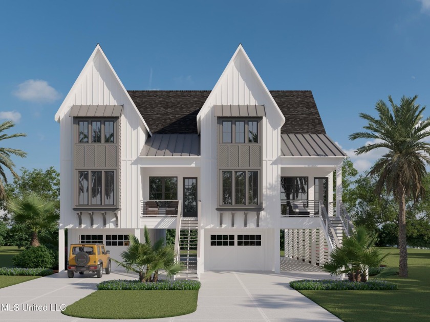 Nestled behind majestic mature oak trees, 115 E 5th St. is - Beach Townhome/Townhouse for sale in Long Beach, Mississippi on Beachhouse.com