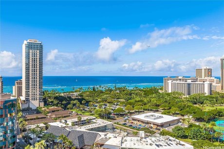 This high-floor studio unit on the 22nd floor offers a stunning - Beach Condo for sale in Honolulu, Hawaii on Beachhouse.com