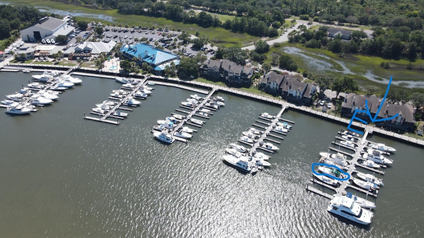Great boat slip at Bohicket Marina, the 3rd spot from the end of - Beach Lot for sale in Seabrook Island, South Carolina on Beachhouse.com