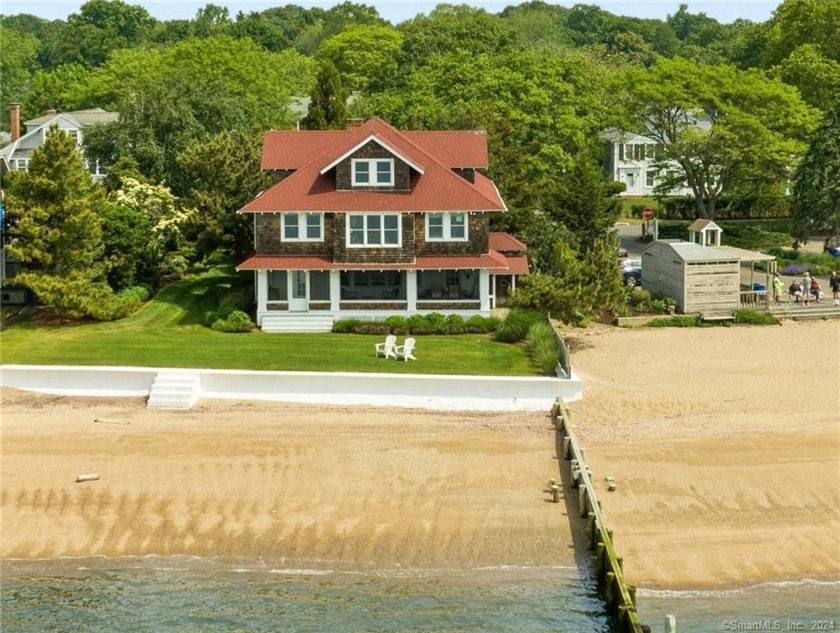 One of the shoreline's most iconic waterfront properties - *Red - Beach Home for sale in Madison, Connecticut on Beachhouse.com