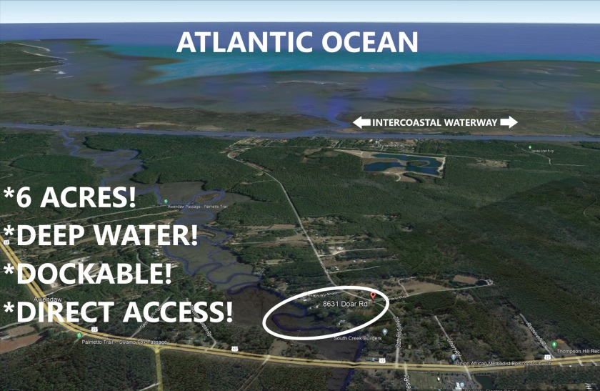 *** OVER 6 ACRES!!*** TRUE DEEP WATER!! *** DIRECT - Beach Lot for sale in Awendaw, South Carolina on Beachhouse.com