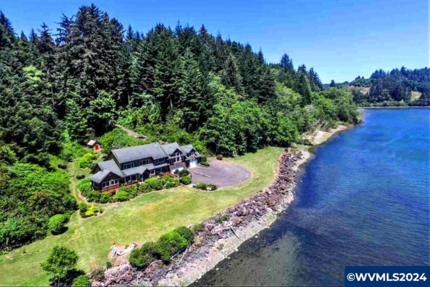 Stunning gated, bay front home w/ established income producing - Beach Home for sale in Waldport, Oregon on Beachhouse.com