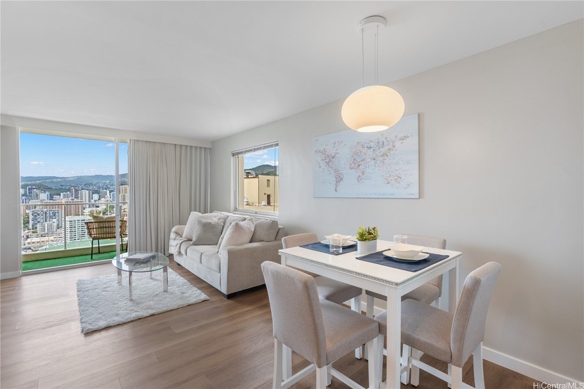 High Floor Corner end unit! This unique 1 bedroom and one - Beach Condo for sale in Honolulu, Hawaii on Beachhouse.com