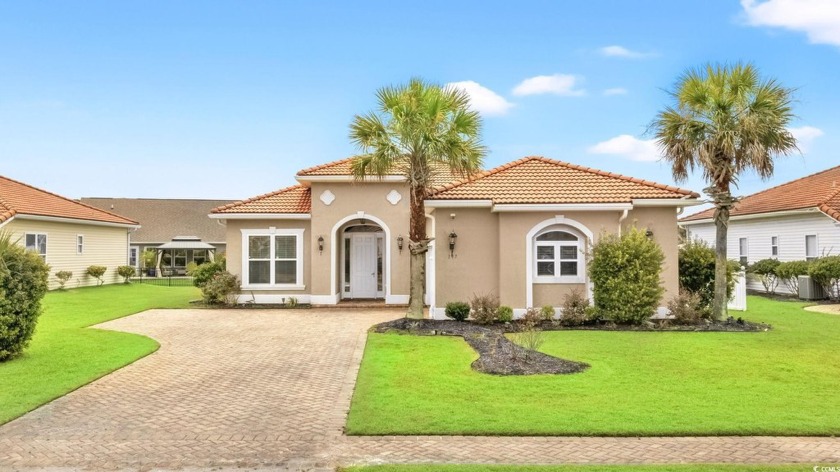 Beautiful Mediterranean Style Ranch Home with Pond Views for - Beach Home for sale in Little River, South Carolina on Beachhouse.com