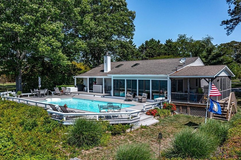 SUNSETS, WIDE water views, DEEP water, & a waterfront POOL, this - Beach Home for sale in White Stone, Virginia on Beachhouse.com