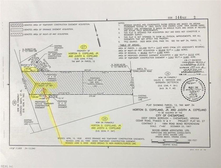 SURVEYED, BUILDABLE BOTH PROPERTIES TO BE SOLD TOGETHER, TOTAL 7 - Beach Lot for sale in Chesapeake, Virginia on Beachhouse.com