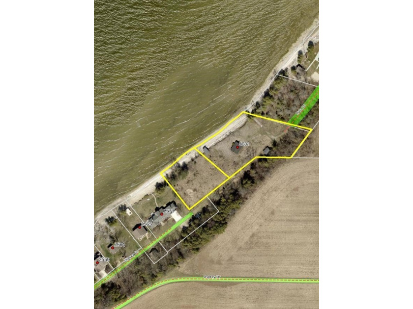 Two lots are included, 0120124272341C (.46A) and 0120124272341L - Beach Lot for sale in Brussels, Wisconsin on Beachhouse.com