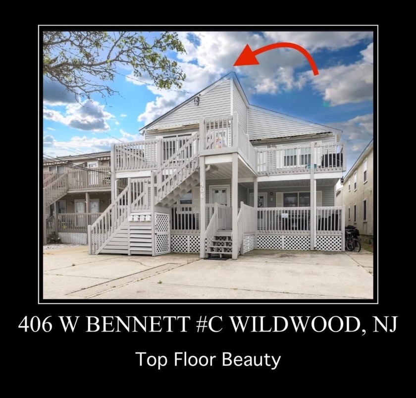 Amazing opportunity to own a Gorgeous 3 Bedroom 2 Bath Top floor - Beach Condo for sale in Wildwood, New Jersey on Beachhouse.com