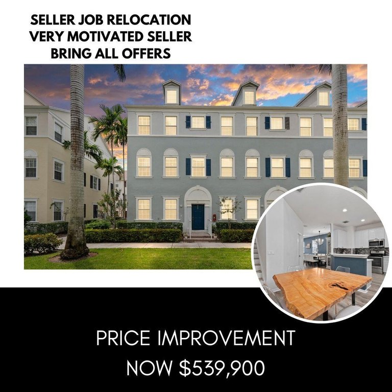 Seller Job Relocation!! Very Motivated, Bring your Buyers - Beach Townhome/Townhouse for sale in Jupiter, Florida on Beachhouse.com