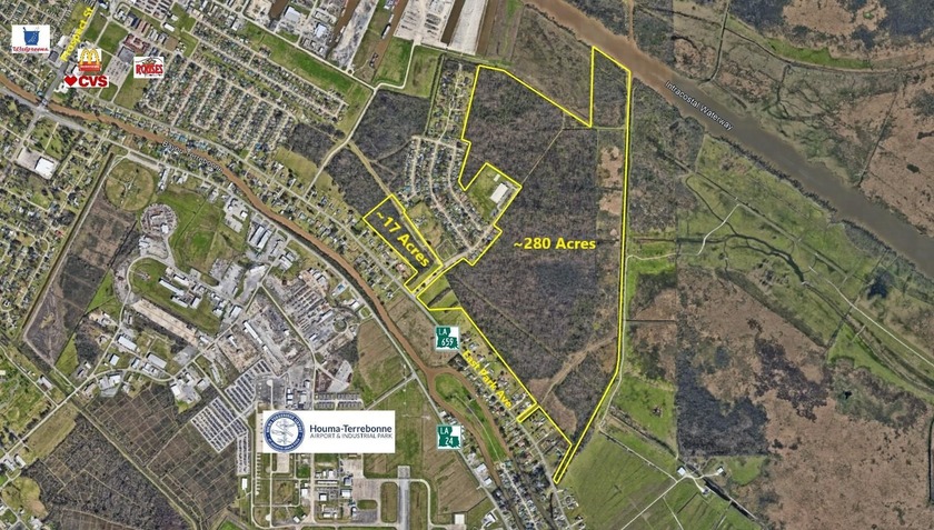 280 +/- acres of mixed use property available on East Park in - Beach Acreage for sale in Houma, Louisiana on Beachhouse.com