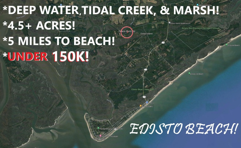 (Back on market -Due to Financing!) ***DEEP WATER! ****OVER 4.5 - Beach Acreage for sale in Edisto Island, South Carolina on Beachhouse.com