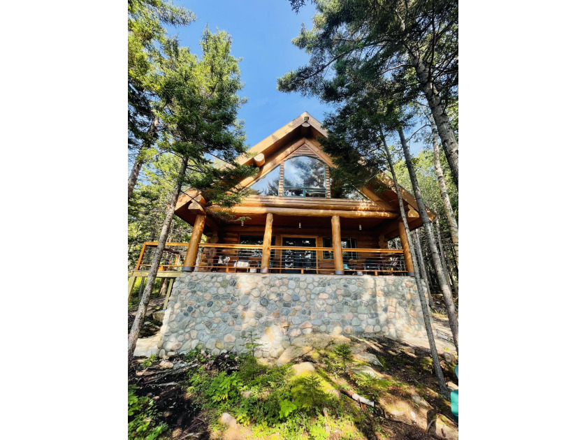 Home is one of a kind,  stunning Tobique Log Home out of Canada - Beach Home for sale in Gouldsboro, Maine on Beachhouse.com