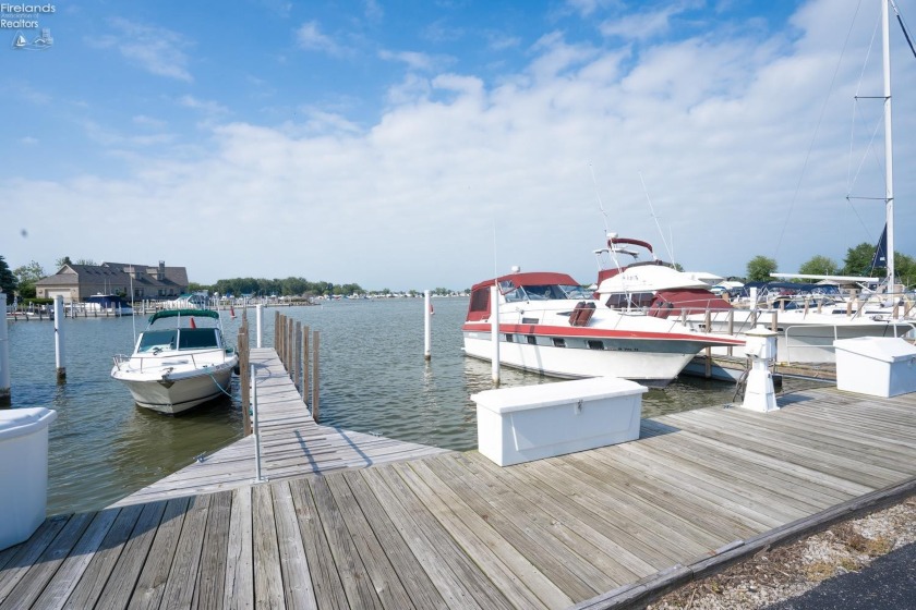 45' floating dock at Come Sail Away Marina. W-28 Dock is located - Beach Lot for sale in Port Clinton, Ohio on Beachhouse.com