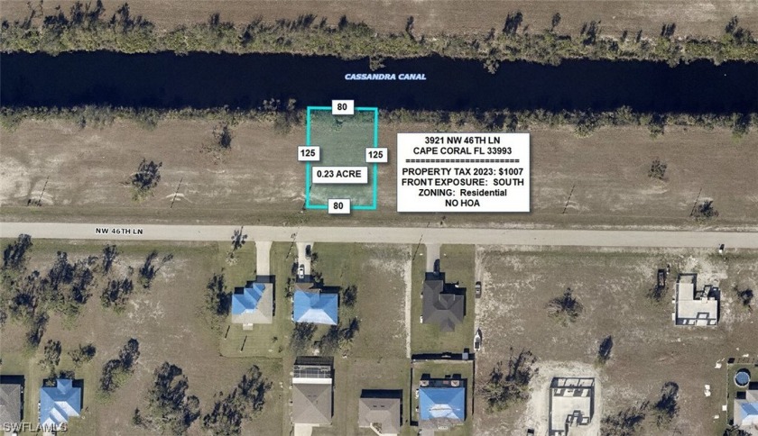 Beautiful Lot on this highly desirable area, Cassandra Canal is - Beach Lot for sale in Cape Coral, Florida on Beachhouse.com